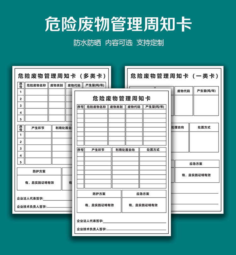 危险废物管理周知卡危废标签提示告知牌工厂车间仓库单位标识牌定制sn