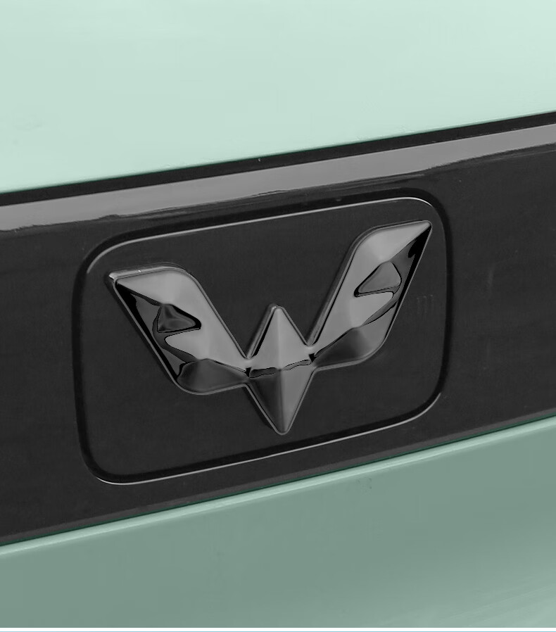 点缤 适用于五菱宏光miniev改装饰车标贴片装饰保护罩改色车标银黑标