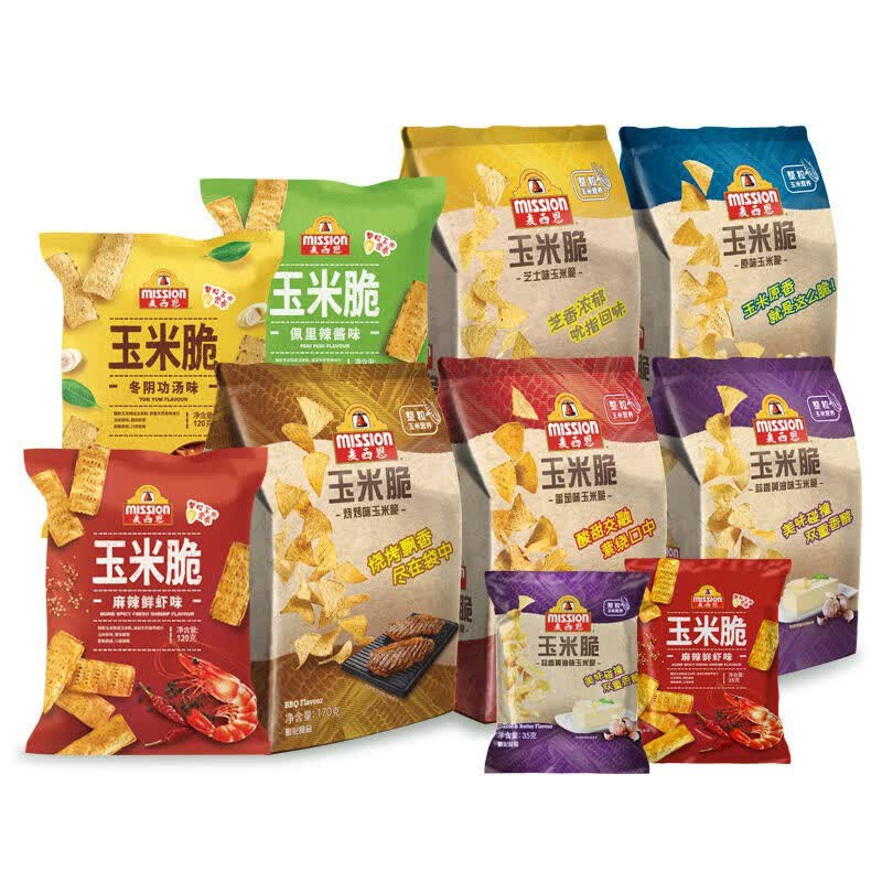 麦西恩玉米片 麦西恩玉米脆烧烤番茄味玉米片 多规格 墨西哥风味薯片