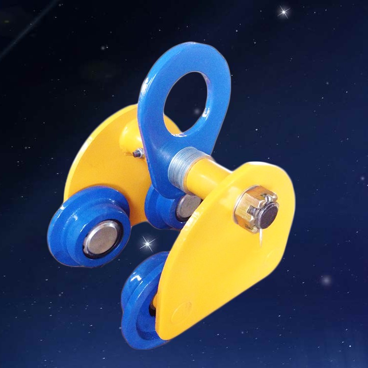 小推车起重行车专用手推手拉跑车工字钢单轨道轮滑车手动葫芦 手拉