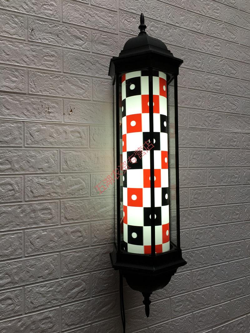 美发转灯led户外挂墙炫彩玻璃发廊标志灯挂壁防水美容理发店灯箱自玺