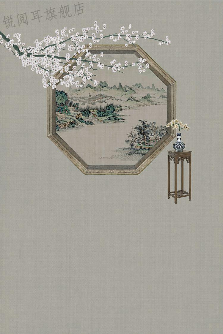 古风背景布3d古装拍照背景布摄影背景布全家福古风背景网红主播直播
