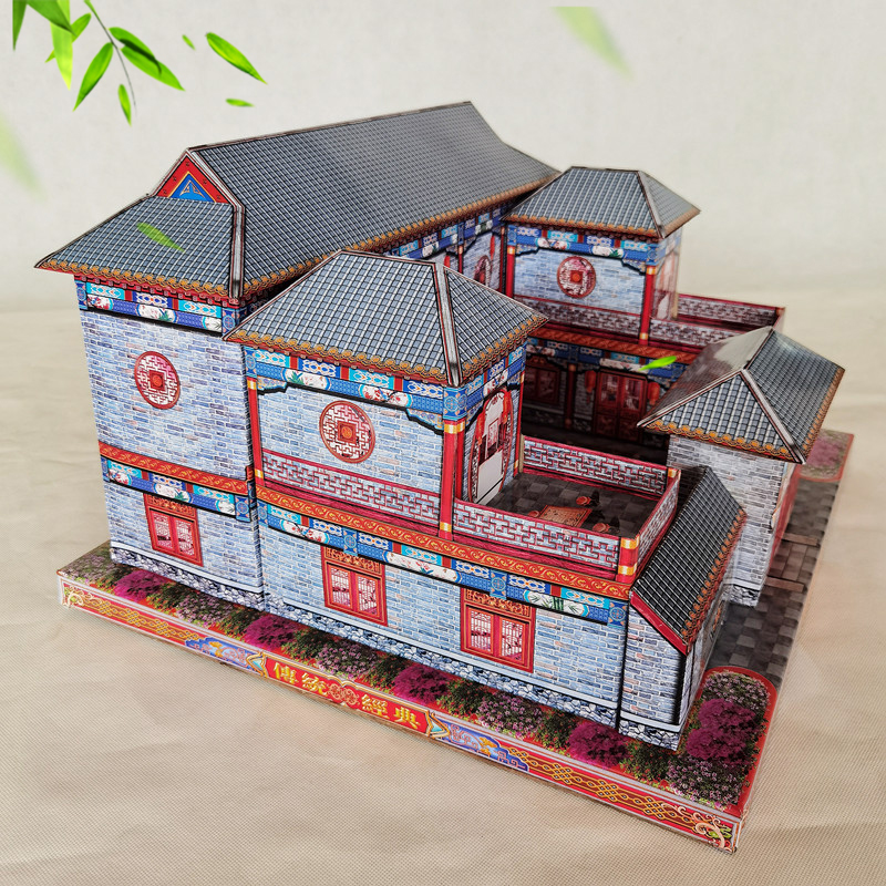 纸钱五七祭祀冥用品大全纸房子纸别墅四合院烧纸纸扎纸货清明节【图片