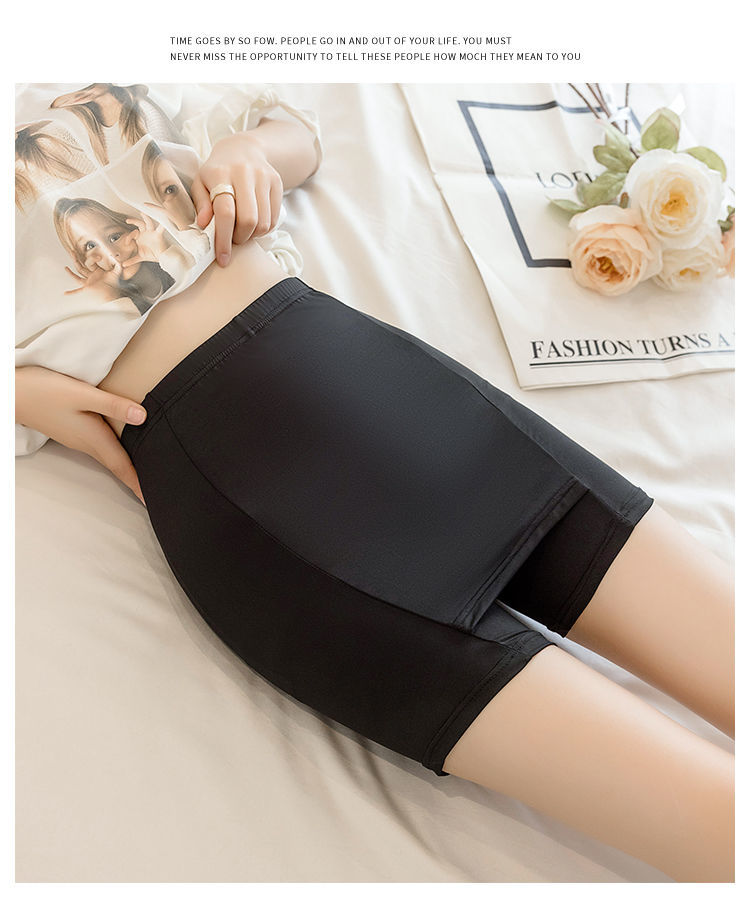 卷边打底裤女士保险短裤内穿防狼裤四角裤衩冰丝女配裙子无痕隐形夏季