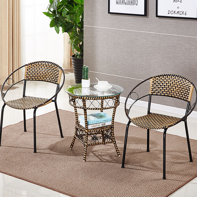 新品 藤椅藤编椅子家用小藤椅竹椅子靠背椅藤条单人休闲椅老式编织