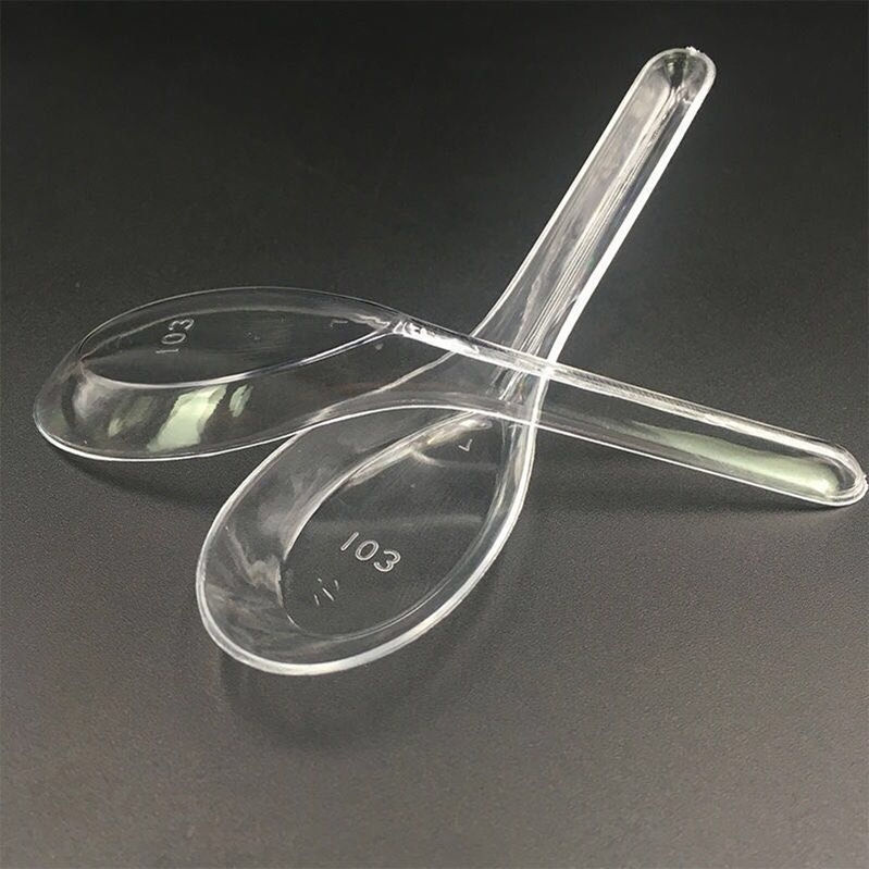 一次性勺子调羹汤勺高透明水晶加厚款餐饮外卖快餐勺大量厂家批发蒸煮