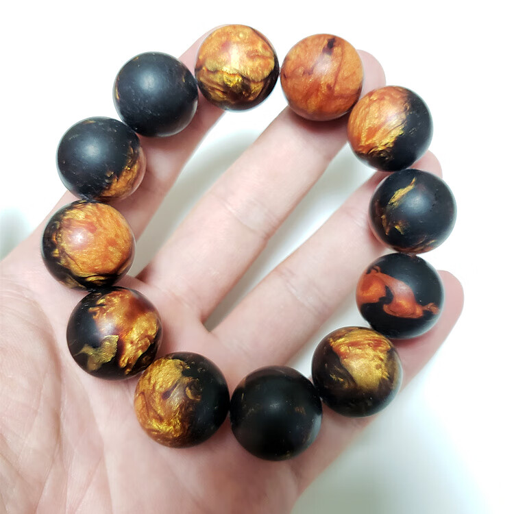 蜜蜡琥珀手串药珀手链男女款磨砂波罗的海俄料保真新款大气佛珠药珀