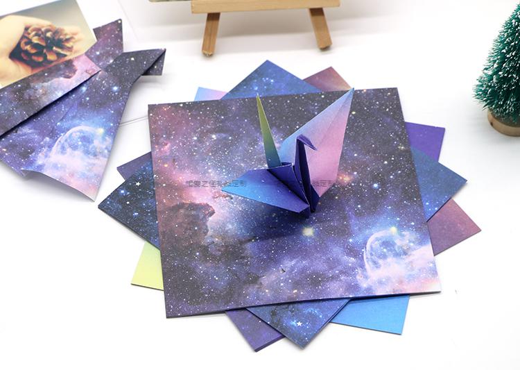 儿童手工折纸15厘米正方形碎花纹星座星空樱花折纸千纸鹤儿童叠纸彩纸