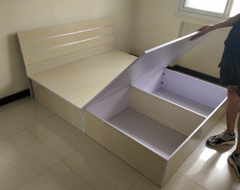 板式床15米12米18米加大储物床多种款式颜色可选高箱床带草垫1200mm