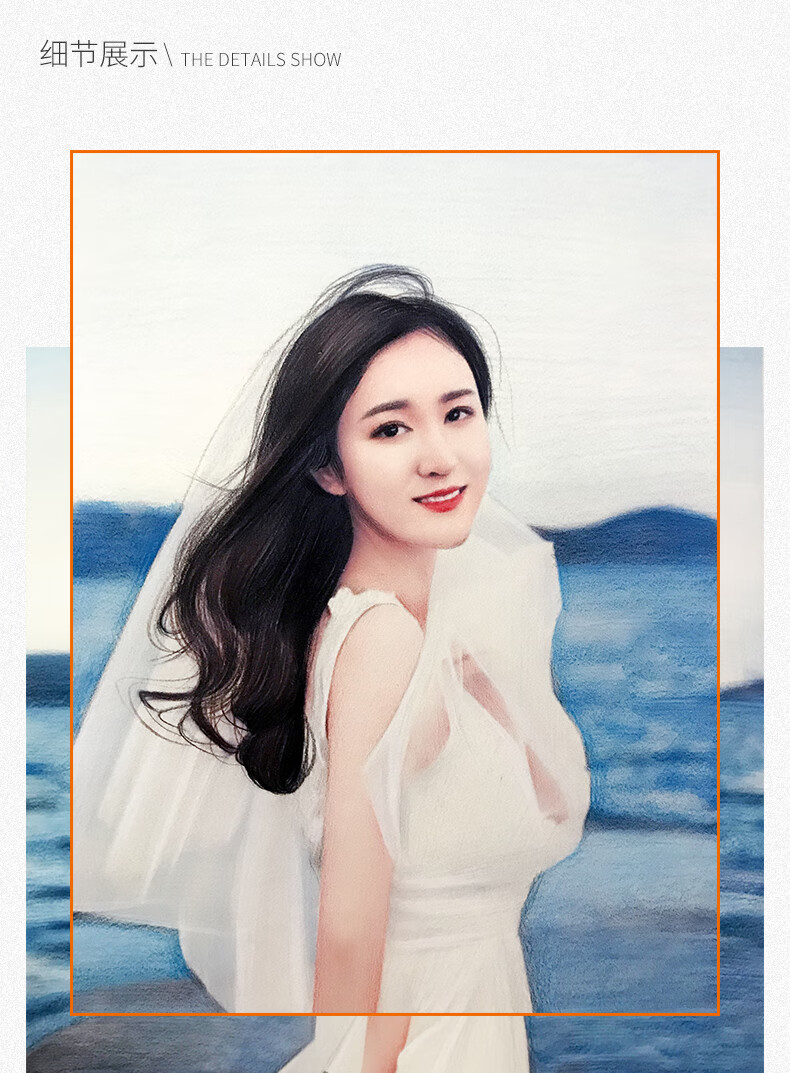 禾佳成 素描画像定制真人照片转手绘头像代画帮画画彩铅人物肖像绘画