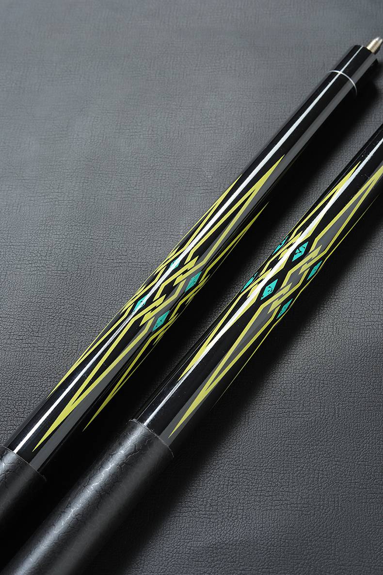 jianying美式大头九球台球杆黑8国标十六彩桌球杆 13mm枫木杆 单球杆