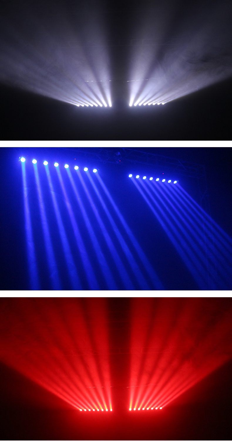 酒吧氛围灯智能声控演出七彩灯旋转摇头闪光灯八眼扫描光束灯国产灯珠