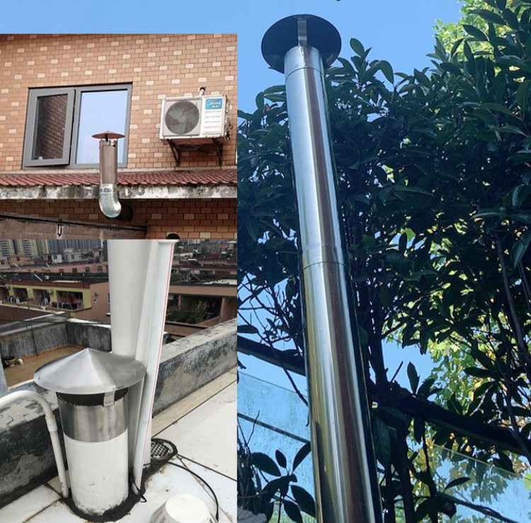 定制304不锈钢屋顶防雨帽取暖炉排烟管柴火炉烟囱防风罩挡雨帽接口