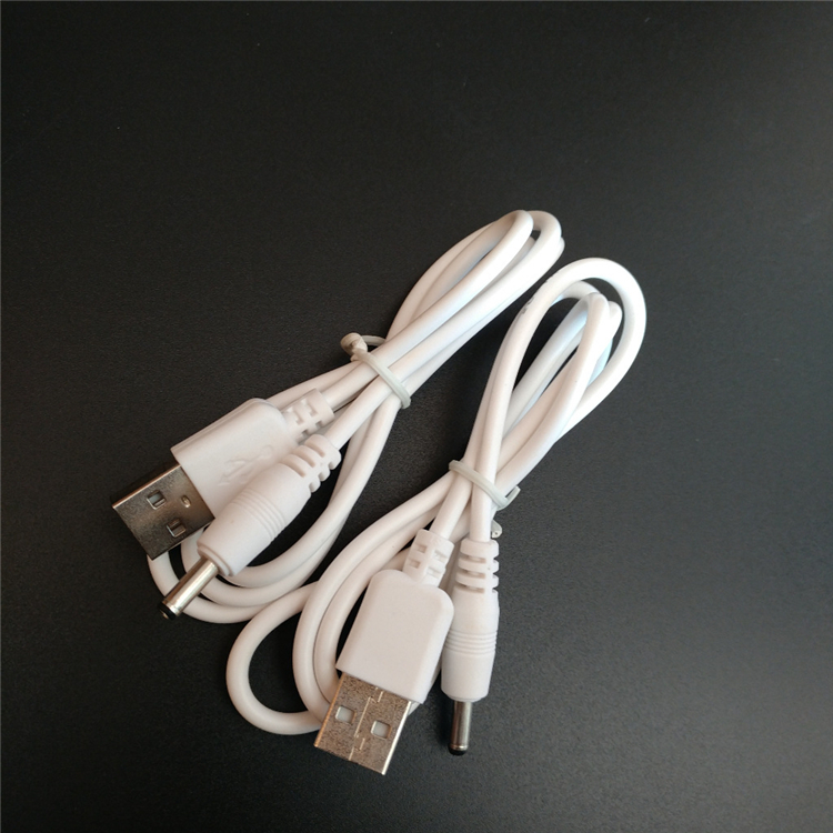 台灯充电线圆孔接口线remax护眼led灯5v05a原配usb电源线miniso白色两