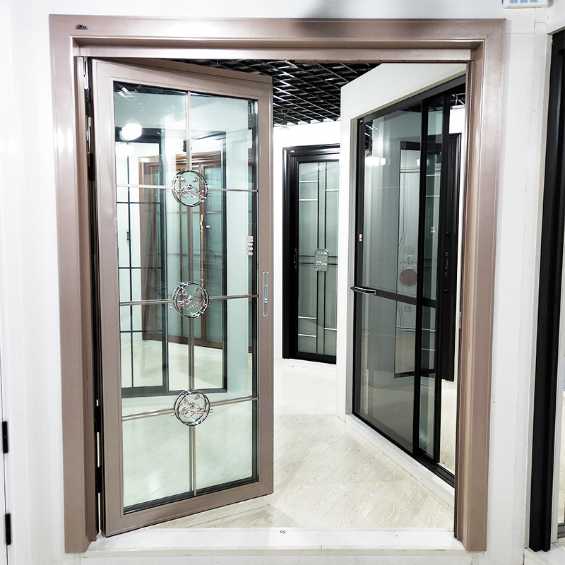 pt pd平开推拉一体门 三联动双层钢化玻璃铝镁钛合金移门 45pt白色