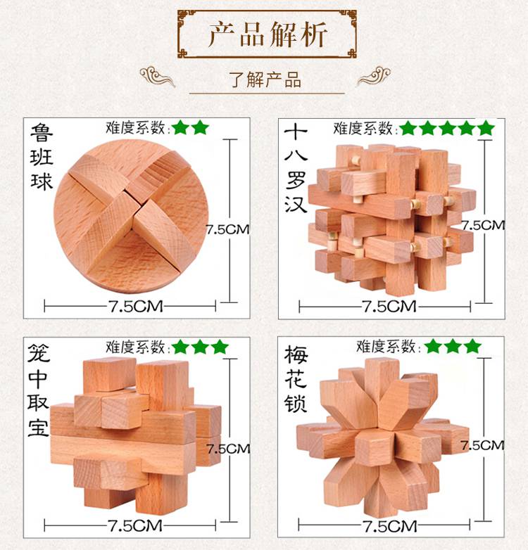 鲁班锁球形解法图图片