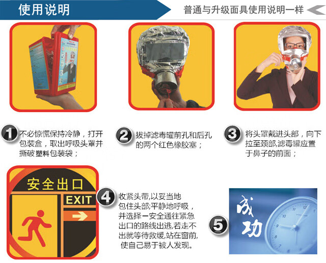 适用于凯安消防面具家用火灾防毒防烟防火逃生面罩3c过滤式自救呼吸器