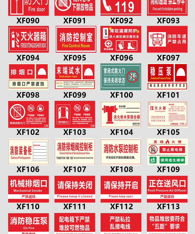 车间工地安全生产警示标识牌警告标志消防标识标牌严禁烟火警示牌 15