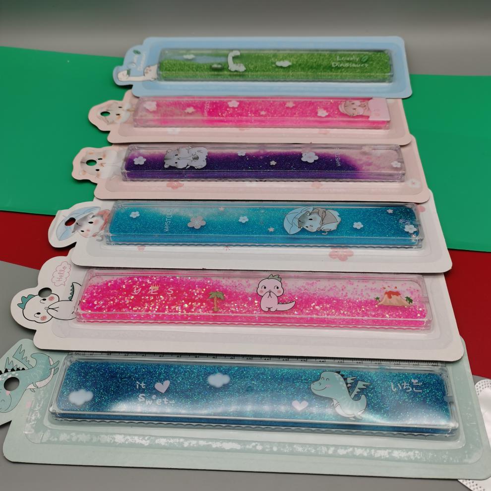 仓梵流沙尺子仙女公主小学生十二星座一套带波浪线直尺学生礼物少女心