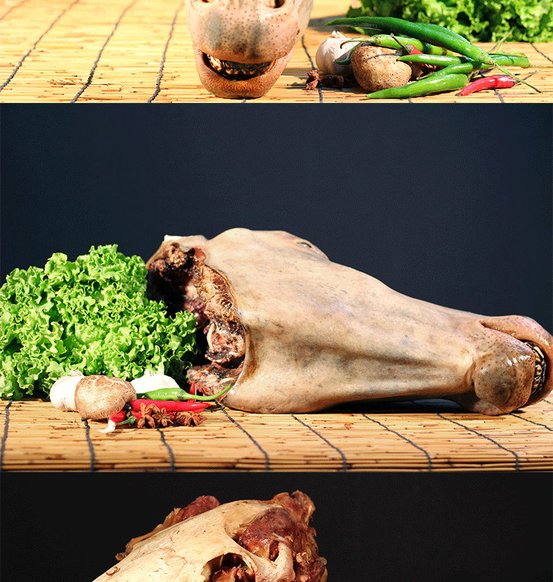 驴肉生鲜驴头整只驴头全驴宴驴头肉驴头带眼睛和脸肉驴舌爱唯温妮带皮