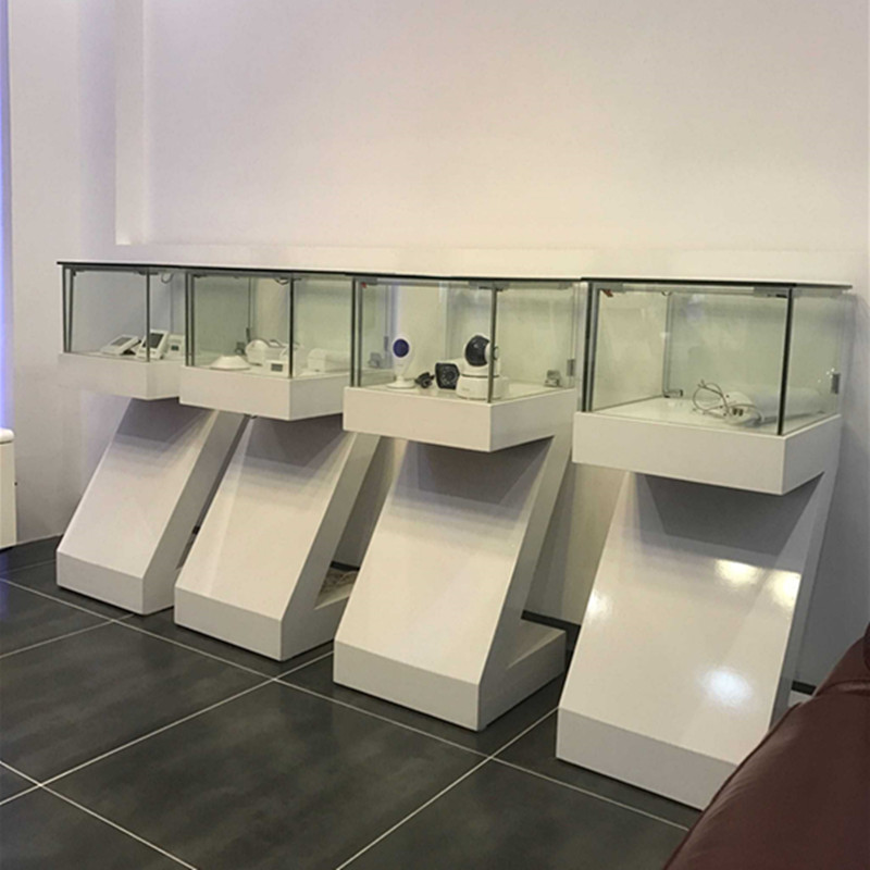 定制创意字母中岛柜个性展示柜台异型展柜玻璃柜珠宝柜展览样品柜不同