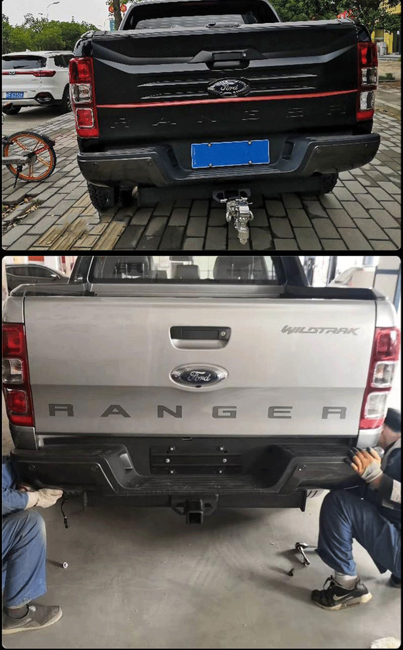 福特ranger皮卡拖车钩改装拖车杠托车架牵引拖挂房车挂拉勾后脱钩套餐