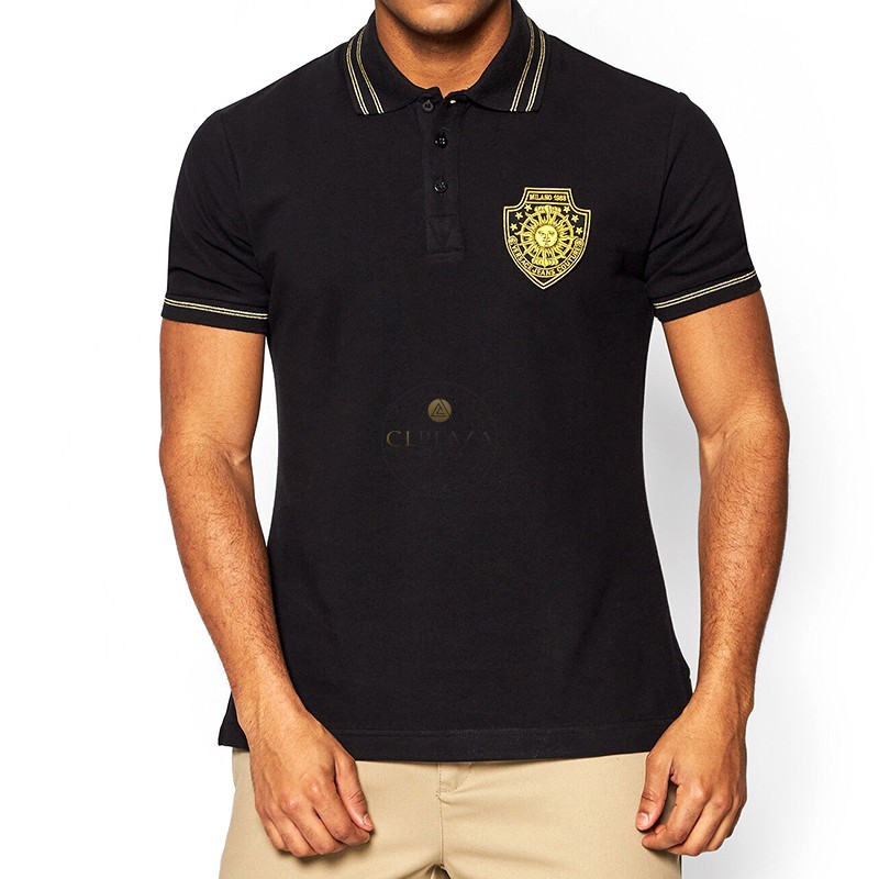 versace范思哲男装t恤经典款男士休闲翻领短袖polo衫白色72gagt11cj01