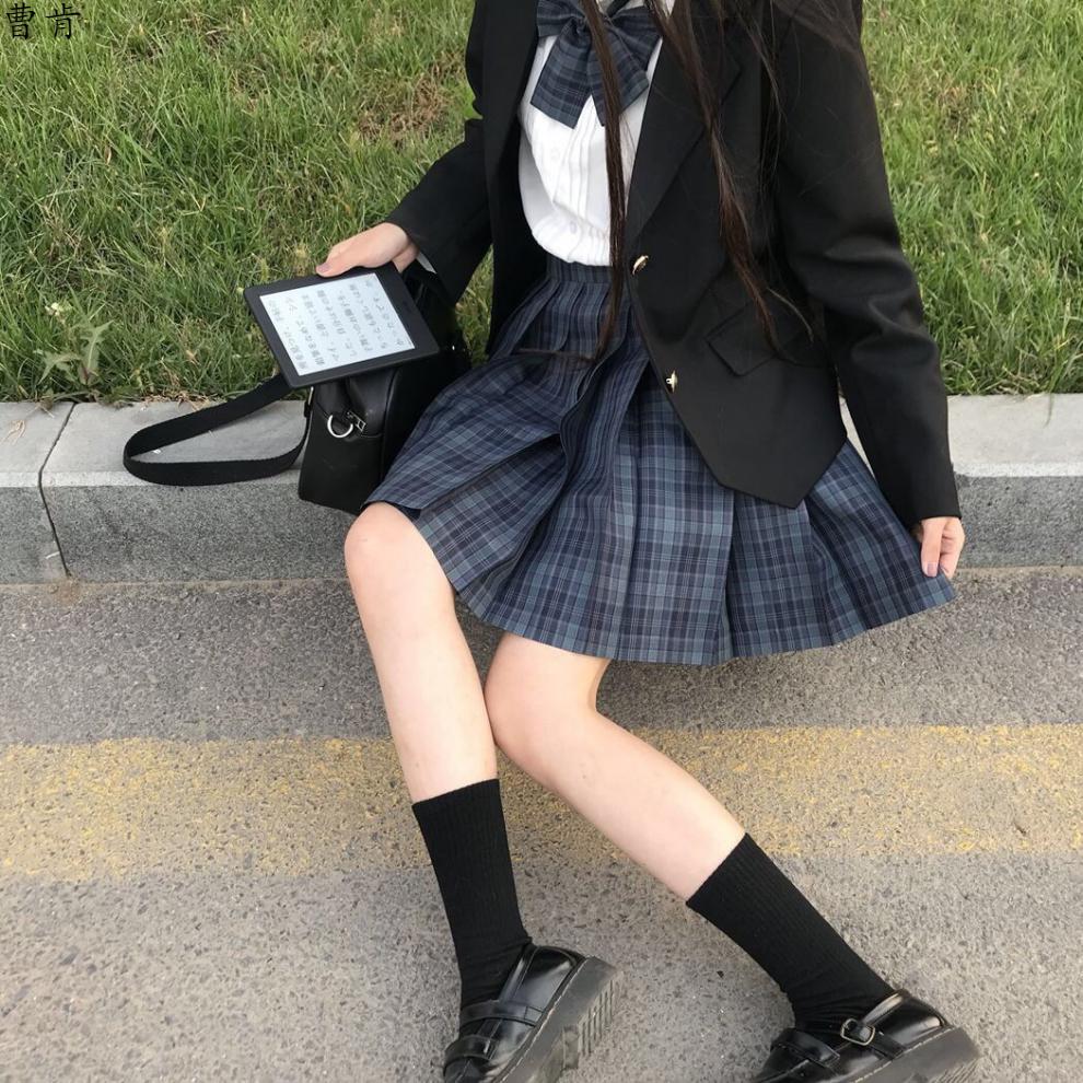 cken质学生jk日系校园海苔jk制服套装水手服百褶裙学院秋冬半身裙海苔