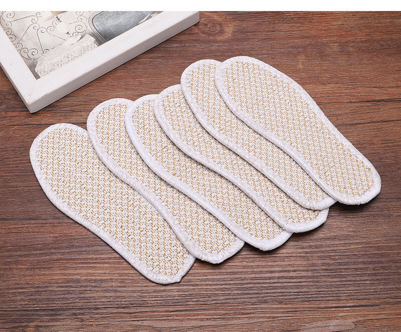 儿童棉麻鞋垫透气防臭吸汗小孩宝宝四季运动鞋垫加厚学生纯棉鞋垫3双