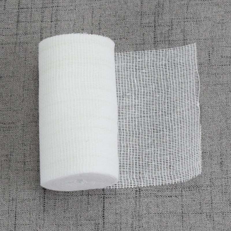 华鲁医用纱布卷绷带包扎固定纱布崩带压力石膏伤口绑带脱脂纱布条10cm