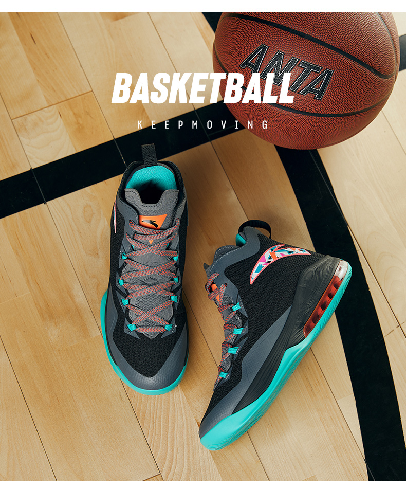 安踏神盾一代男子篮球鞋2021秋冬新款男鞋实战鞋气垫缓震高帮运动鞋