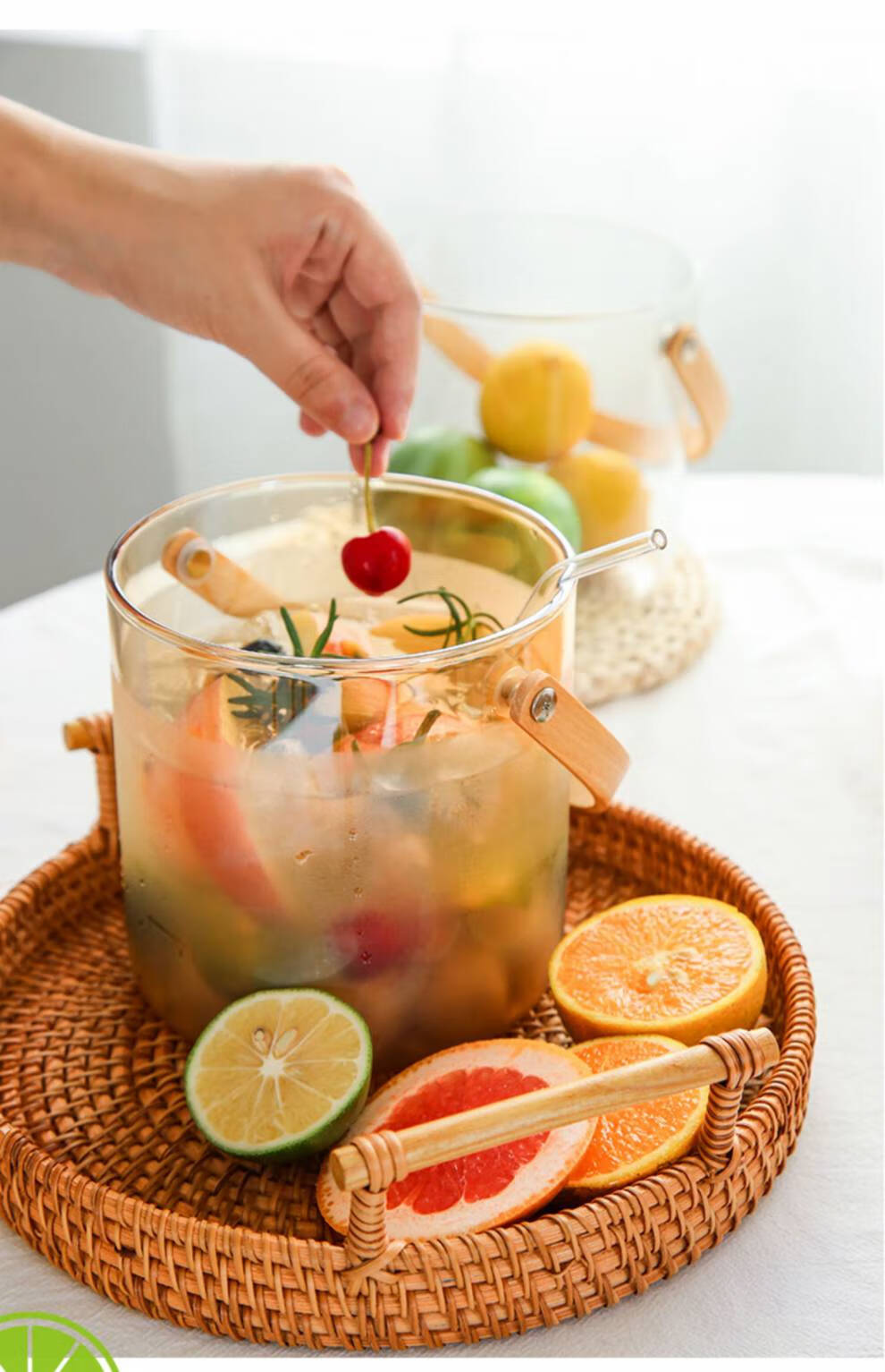 可乐香槟红酒科罗娜家用下午茶饮料玻璃玛桃 琥珀小号提篮冰桶【图片