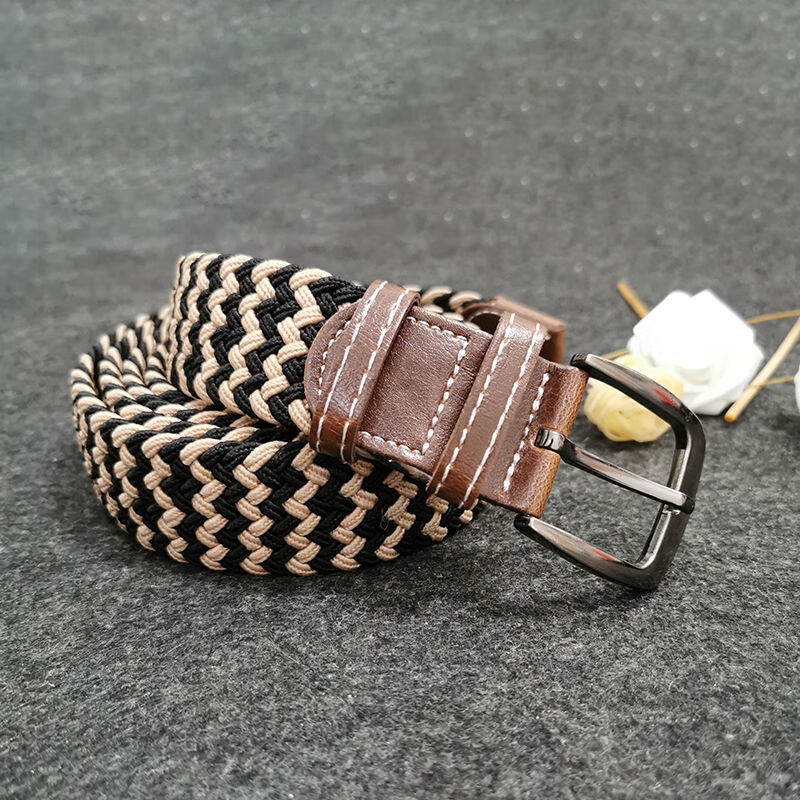 斐珺服饰配件新品编织外腰带男士大码胖男皮带加长款针扣胖力编织腰带