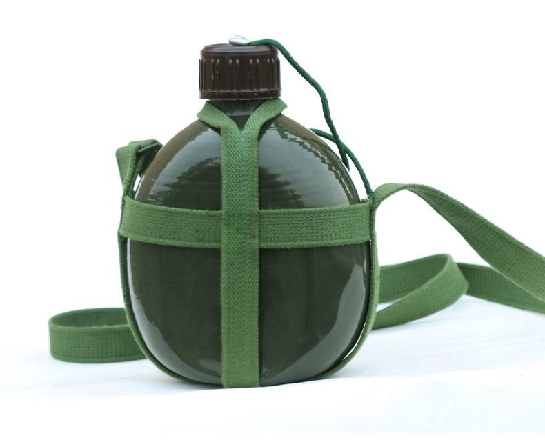 水壶户外行军水壶军训水杯大容量行军壶怀旧背带水壶老式水壶夏令营