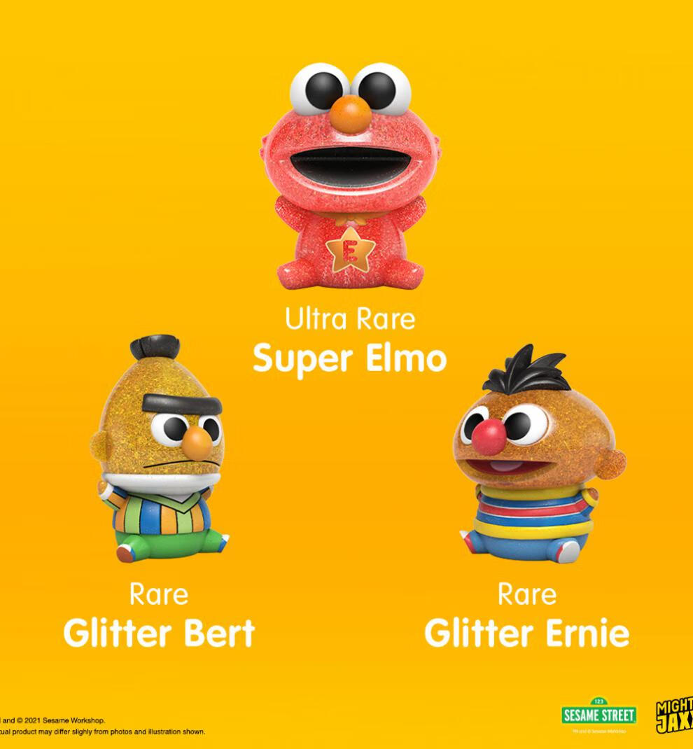 sesame street周边可爱潮玩手办公仔 芝麻街盲盒坐坐系列(12个一盒,1