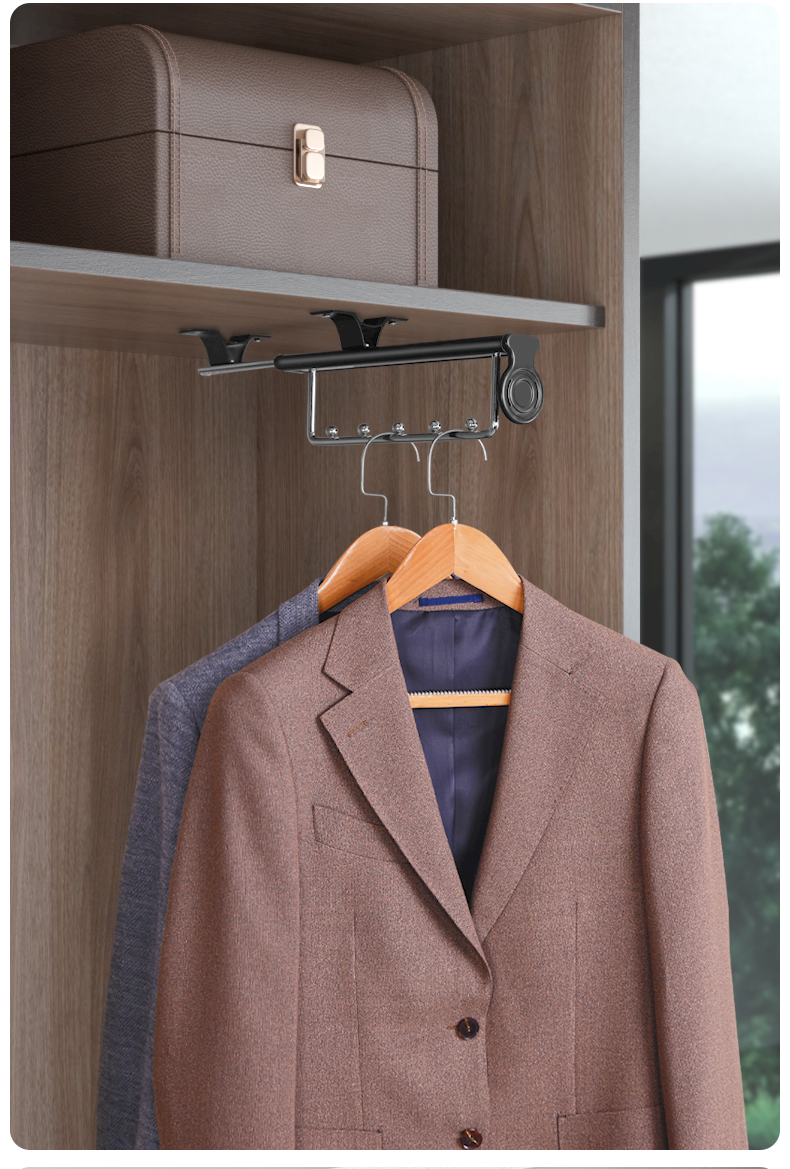 顶装衣通画宇浅衣柜挂衣杆伸缩竖纵向收纳架器挂钩架顶装衣通横杆五金