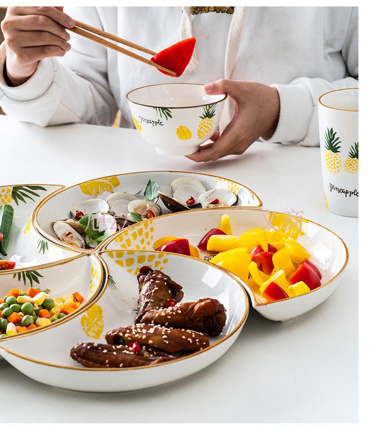 家庭分餐餐具专人专用 餐具高档现代风 网红拼盘套装组合盘子创意家用