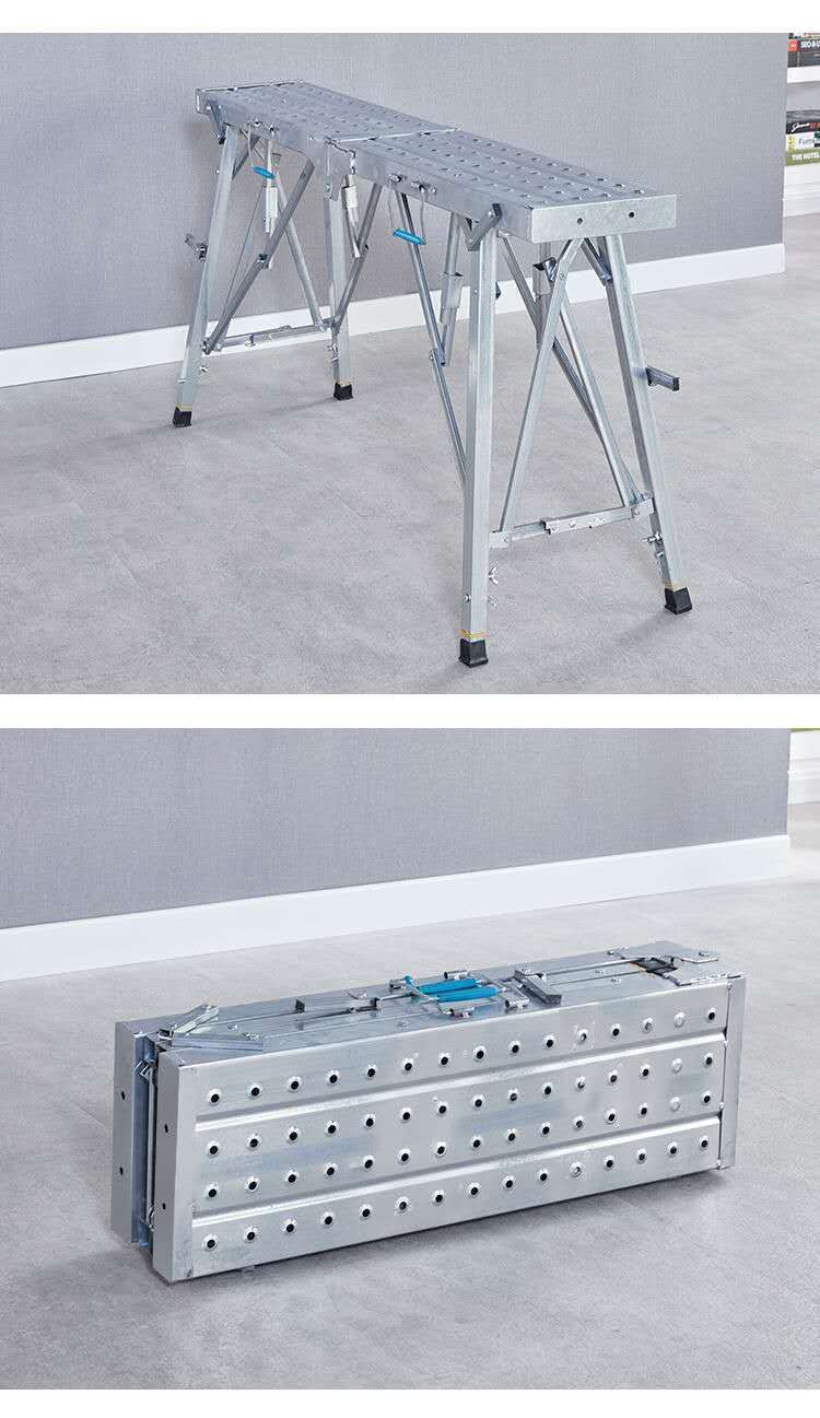 楚善马凳折叠升降加厚脚手架室内装修刮腻子马镫便携施工程梯子平台凳