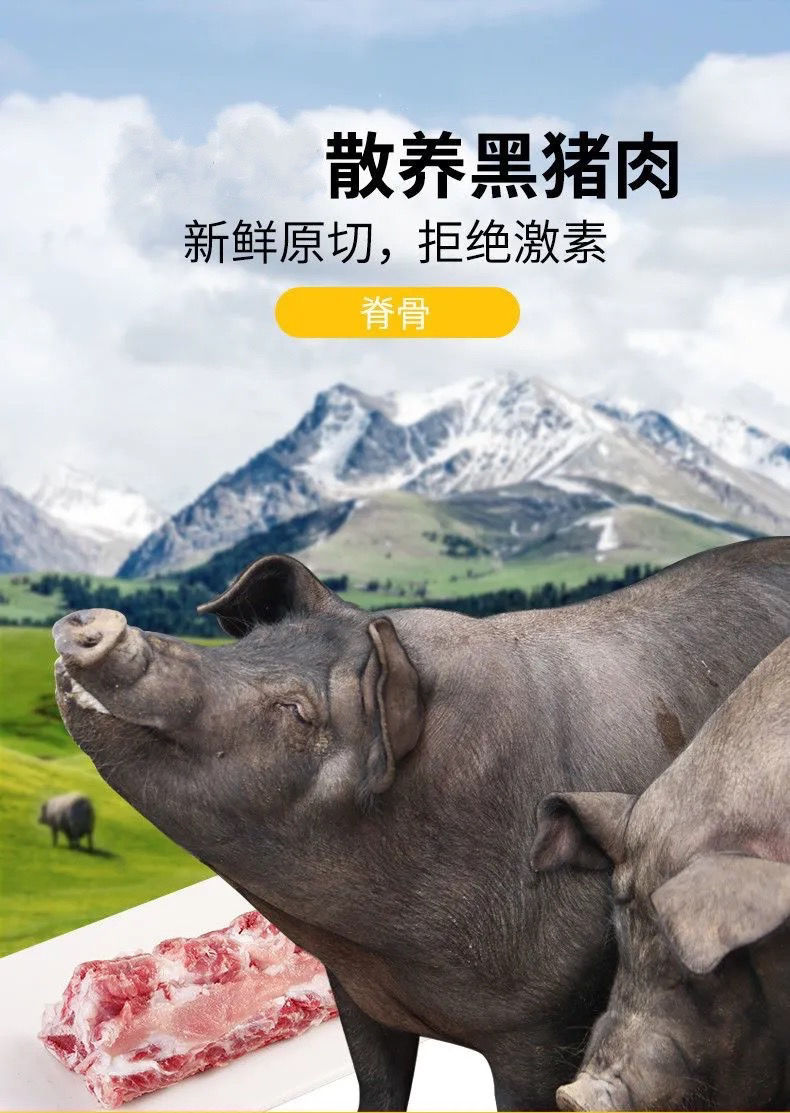 顺丰速运新鲜猪脊骨猪龙骨黑土猪脊骨多肉龙骨脊骨猪背骨丽鲜玫沂蒙山