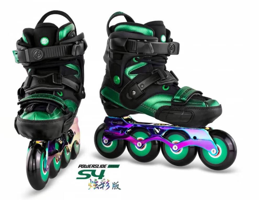 powerslide轮滑鞋成人男女花样轮滑鞋直排轮黑粉色单鞋35