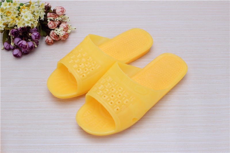 防滑拖鞋老人拖鞋男 塑料 黄色越南橡胶中老年人夏软底室内外防滑凉鞋