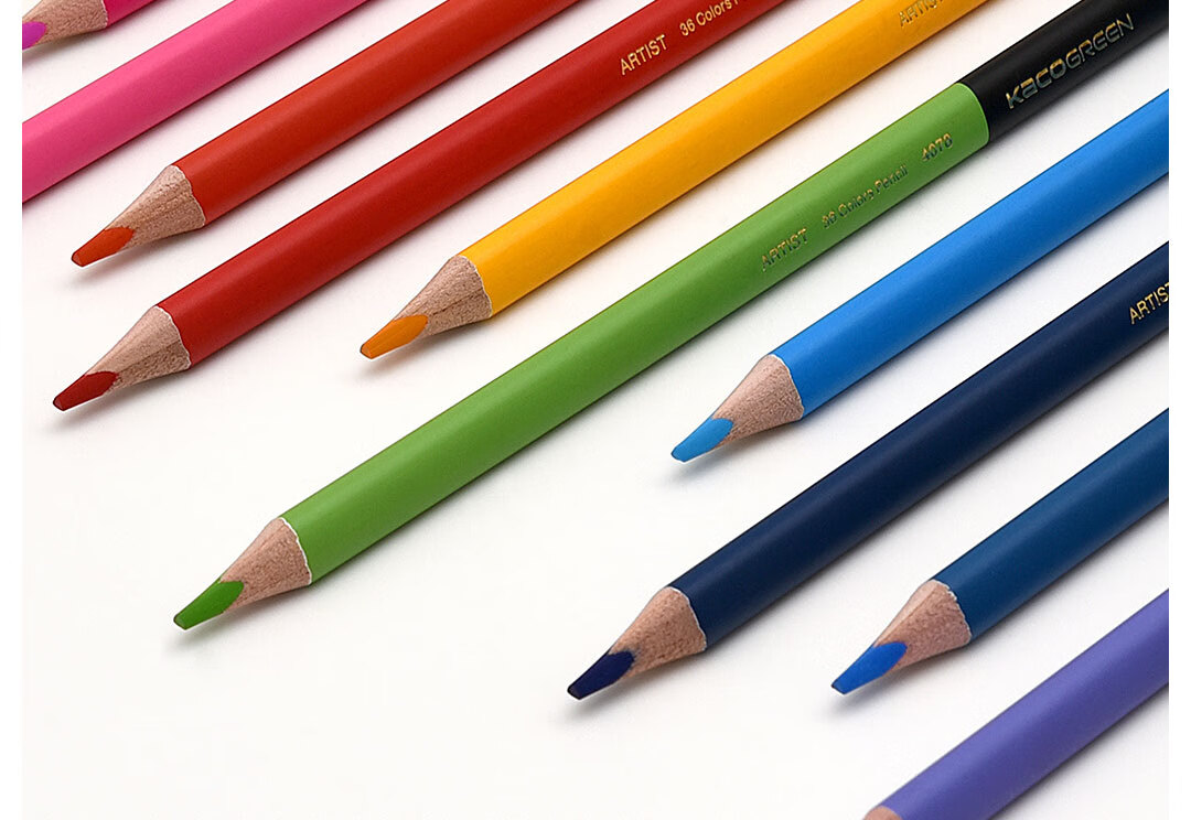 【kaco(kaco)艺彩彩铅】kaco艺彩36色彩铅圆筒装 色彩鲜艳易涂色0.