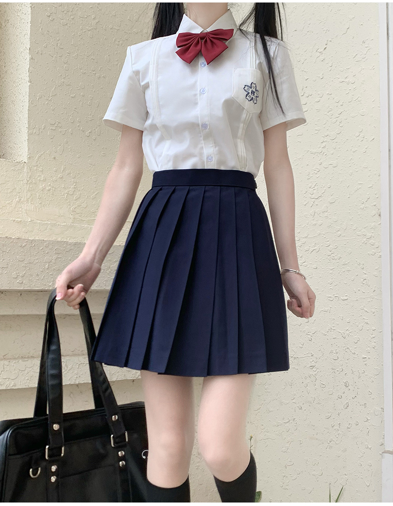 米蔓樱jk制服jk中长裙灰色jk百褶裙女黑色半身裙纯色jk裙子秋冬季