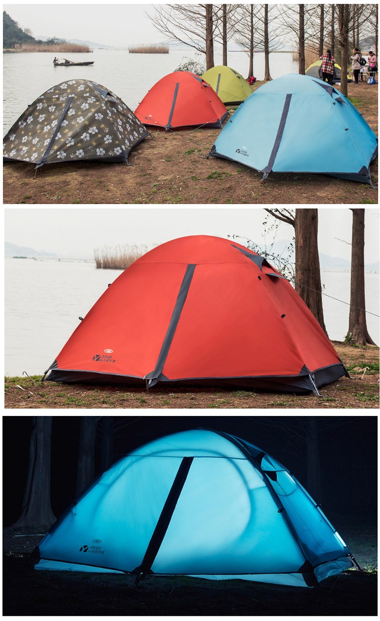 牧高笛户外帐篷冷山3air升级款露营装备双人24人三季防暴雨冷山4air