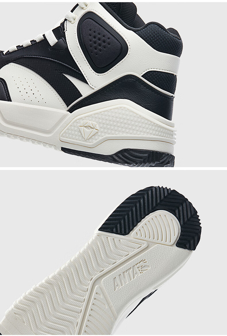 【烈焰】安踏男鞋高帮板鞋2022新款舒适滑板潮流百搭出街运动鞋休闲鞋