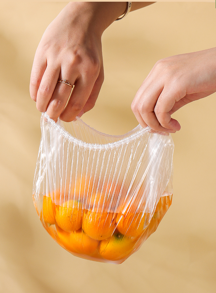 浴帽式保鲜膜 川岛屋一次性保鲜膜套食品级专用保鲜袋带松紧浴帽式