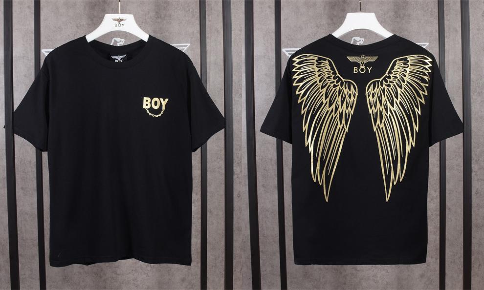 century boy潮牌boy旗舰短袖t恤烫金老鹰印花翅膀运动休闲宽松半袖