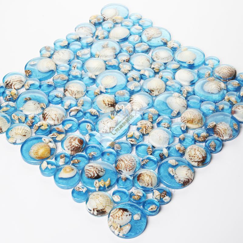 梵肯地中海贝壳水晶马赛克瓷砖泳池客厅背景墙框卫生间瓷砖拼图风格天