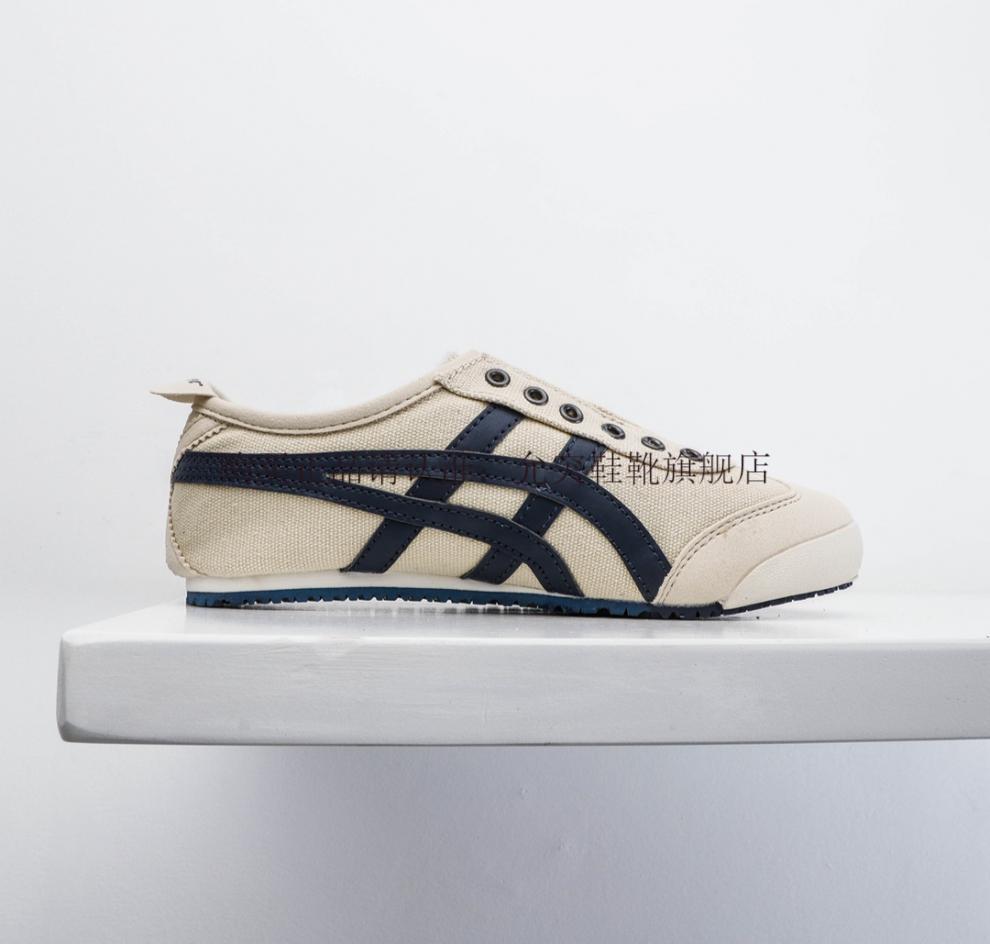 鬼冢虎阿甘鞋春季tiger真皮鬼冢虎阿甘鞋虎冢鞋一脚蹬透气帆布鞋皮