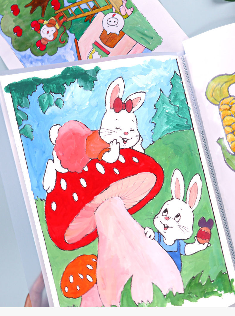 a3画夹海报a2文件夹作品集画册8k儿童收纳本奖状收集册画纸放素描绿色